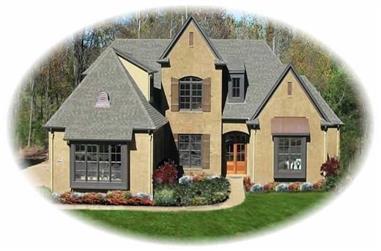 5-Bedroom, 4044 Sq Ft French House Plan - 170-1908 - Front Exterior
