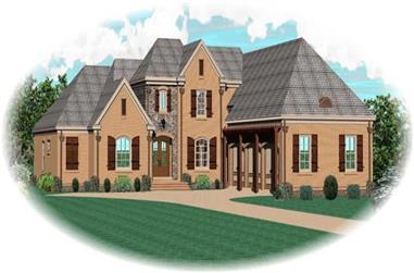 4-Bedroom, 3959 Sq Ft Country House Plan - 170-1932 - Front Exterior