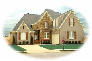 4-Bedroom, 3554 Sq Ft French House Plan - 170-1944 - Front Exterior