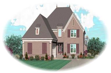 4-Bedroom, 3782 Sq Ft French House Plan - 170-1976 - Front Exterior