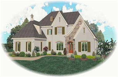 4-Bedroom, 4871 Sq Ft Country House Plan - 170-1986 - Front Exterior