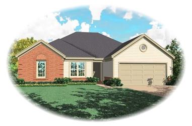 3-Bedroom, 1785 Sq Ft French House Plan - 170-2082 - Front Exterior