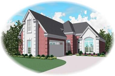 2-Bedroom, 1994 Sq Ft French House Plan - 170-2090 - Front Exterior