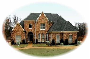 3-Bedroom, 3722 Sq Ft French House Plan - 170-2133 - Front Exterior