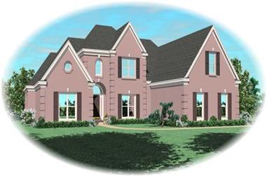 4-Bedroom, 3764 Sq Ft French House Plan - 170-2192 - Front Exterior