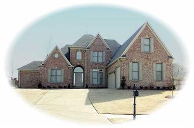 4-Bedroom, 3768 Sq Ft French House Plan - 170-2223 - Front Exterior