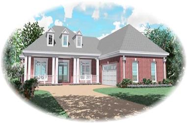 3-Bedroom, 2566 Sq Ft Country House Plan - 170-2241 - Front Exterior