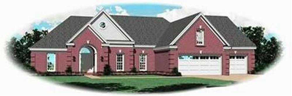 Front view of Contemporary home (ThePlanCollection: House Plan #170-2243)