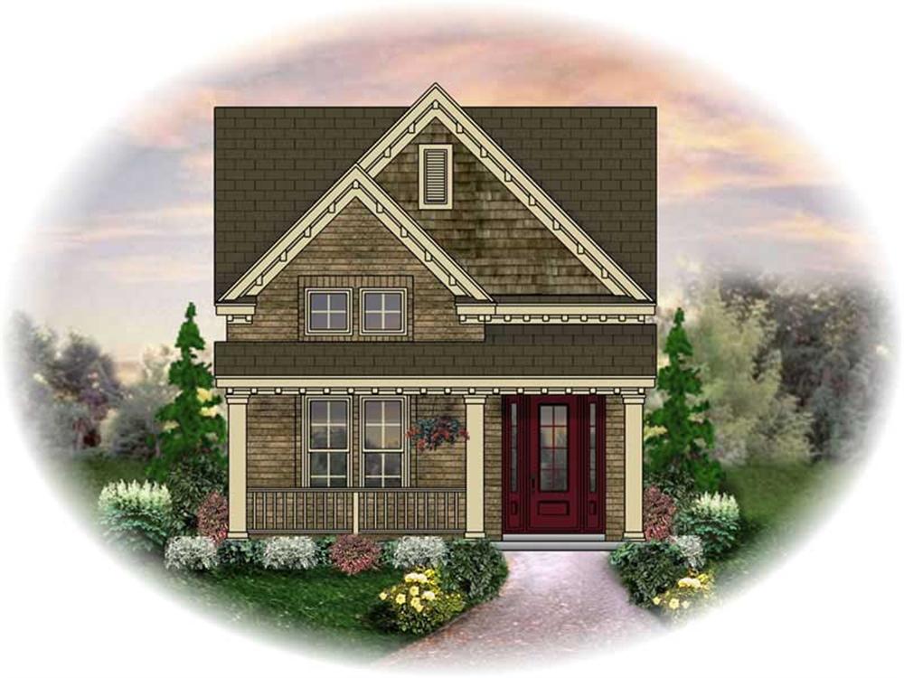 Front view of Small House Plans home (ThePlanCollection: House Plan #170-2289)