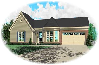 3-Bedroom, 1937 Sq Ft Traditional House Plan - 170-2302 - Front Exterior