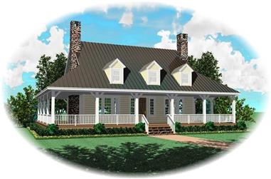 3-Bedroom, 3000 Sq Ft Southern House Plan - 170-2336 - Front Exterior