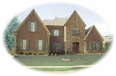 4-Bedroom, 4940 Sq Ft French House Plan - 170-2458 - Front Exterior