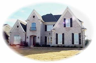 4-Bedroom, 4260 Sq Ft French House Plan - 170-2521 - Front Exterior