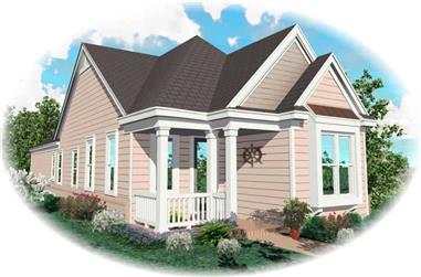 2-Bedroom, 1209 Sq Ft Bungalow House Plan - 170-2644 - Front Exterior