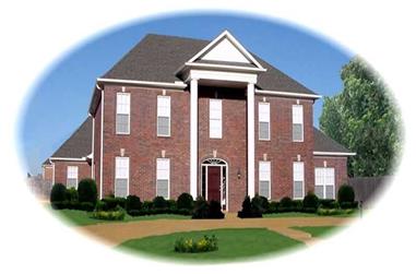 4-Bedroom, 3902 Sq Ft French House Plan - 170-2645 - Front Exterior