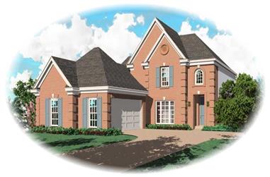 3-Bedroom, 2621 Sq Ft French House Plan - 170-2648 - Front Exterior