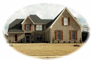 4-Bedroom, 3749 Sq Ft French House Plan - 170-2698 - Front Exterior