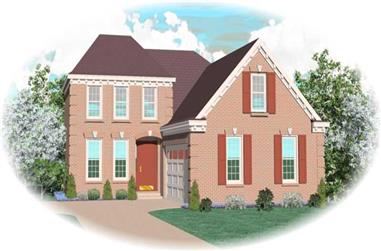 3-Bedroom, 2013 Sq Ft French House Plan - 170-2723 - Front Exterior