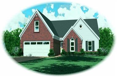 3-Bedroom, 1363 Sq Ft French House Plan - 170-2731 - Front Exterior