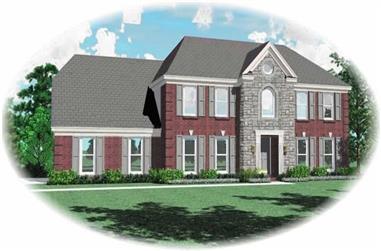 4-Bedroom, 3008 Sq Ft French House Plan - 170-2736 - Front Exterior