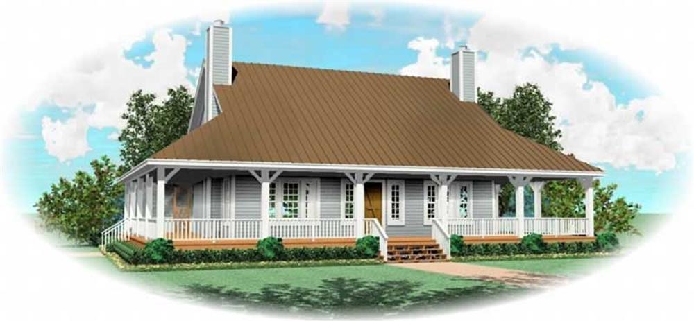 Front view of Cape Cod home (ThePlanCollection: House Plan #170-2777)
