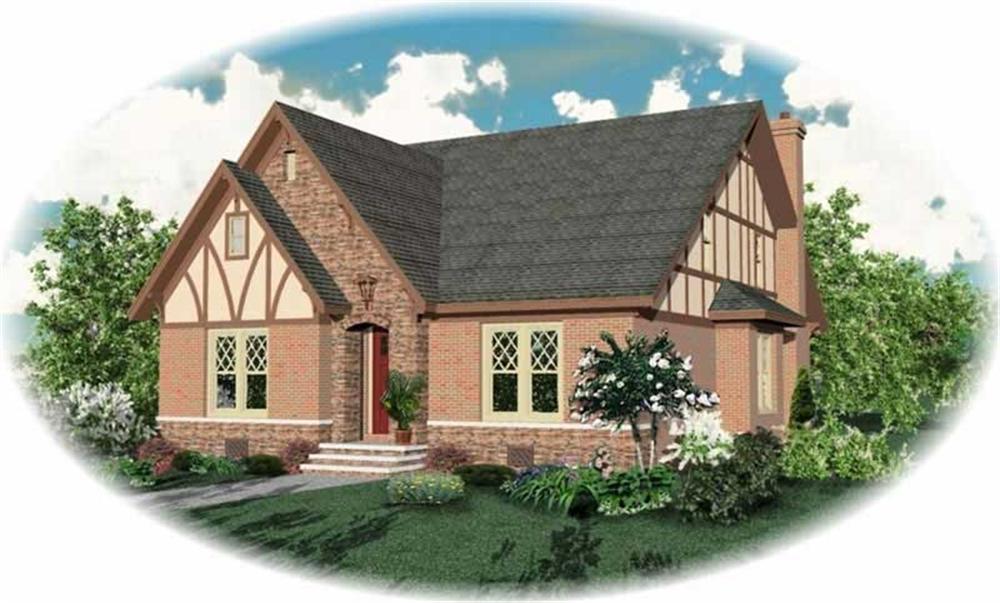 Front view of Craftsman home (ThePlanCollection: House Plan #170-2809)