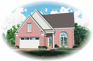 3-Bedroom, 1582 Sq Ft French House Plan - 170-2849 - Front Exterior