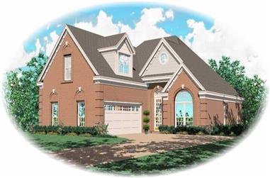 3-Bedroom, 1943 Sq Ft French House Plan - 170-2850 - Front Exterior