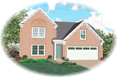 3-Bedroom, 1732 Sq Ft French House Plan - 170-2855 - Front Exterior