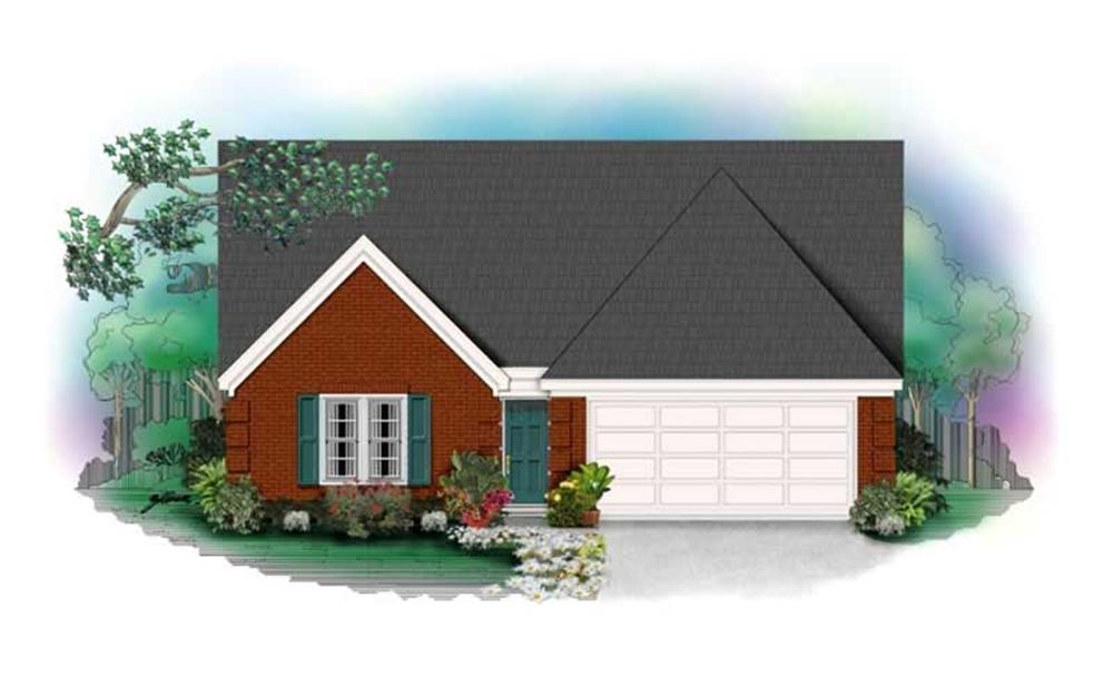 Front view of Small House Plans home (ThePlanCollection: House Plan #170-2885)