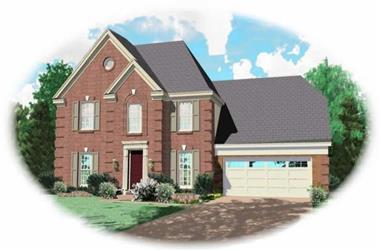 1-Bedroom, 1991 Sq Ft French House Plan - 170-2886 - Front Exterior