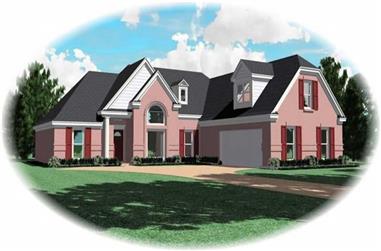 3-Bedroom, 1868 Sq Ft French House Plan - 170-2903 - Front Exterior