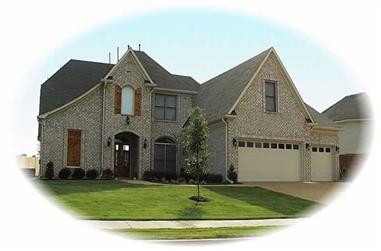 4-Bedroom, 3408 Sq Ft French House Plan - 170-2910 - Front Exterior
