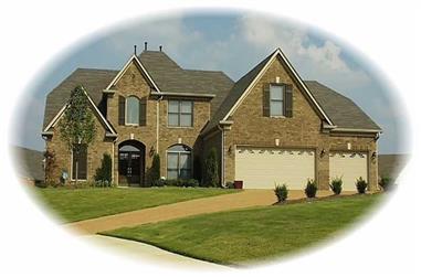 4-Bedroom, 3722 Sq Ft French House Plan - 170-2922 - Front Exterior