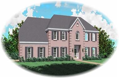 4-Bedroom, 3121 Sq Ft French House Plan - 170-2925 - Front Exterior