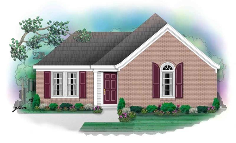 Front view of Small House Plans home (ThePlanCollection: House Plan #170-2939)