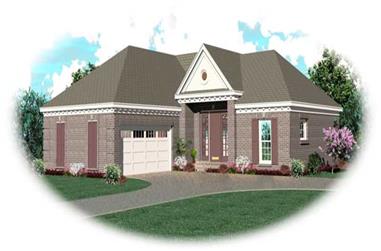 3-Bedroom, 1348 Sq Ft Ranch House Plan - 170-2955 - Front Exterior