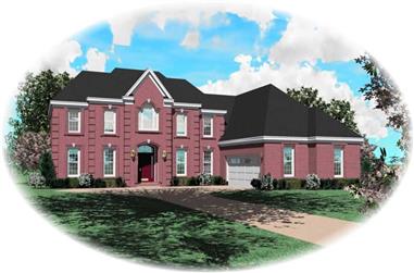 4-Bedroom, 3103 Sq Ft French House Plan - 170-2967 - Front Exterior