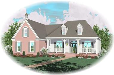 3-Bedroom, 2839 Sq Ft Country House Plan - 170-3150 - Front Exterior