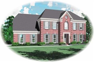 4-Bedroom, 2857 Sq Ft Traditional House Plan - 170-3153 - Front Exterior