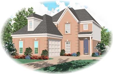 3-Bedroom, 1969 Sq Ft French House Plan - 170-3208 - Front Exterior