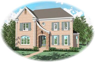 4-Bedroom, 3684 Sq Ft French House Plan - 170-3224 - Front Exterior