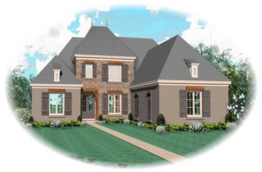 5-Bedroom, 4008 Sq Ft French House Plan - 170-3291 - Front Exterior