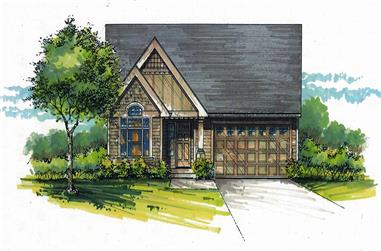 3-Bedroom, 1512 Sq Ft Cottage House Plan - 171-1326 - Front Exterior