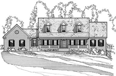 4-Bedroom, 2140 Sq Ft Country House Plan - 172-1005 - Front Exterior