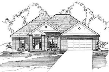 3-Bedroom, 1719 Sq Ft Contemporary House Plan - 172-1033 - Front Exterior