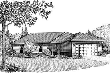 3-Bedroom, 1841 Sq Ft Contemporary Home Plan - 173-1025 - Main Exterior