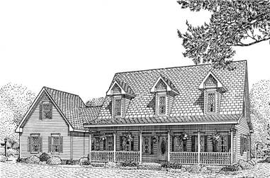 3-Bedroom, 2544 Sq Ft Country Home Plan - 173-1039 - Main Exterior
