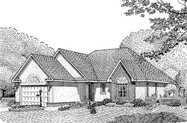 3-Bedroom, 1627 Sq Ft Contemporary Home Plan - 173-1042 - Main Exterior