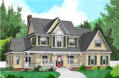 1-Bedroom, 2389 Sq Ft Country House Plan - 173-1048 - Front Exterior
